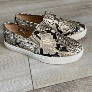 NWT Snakeskin Slip Ons